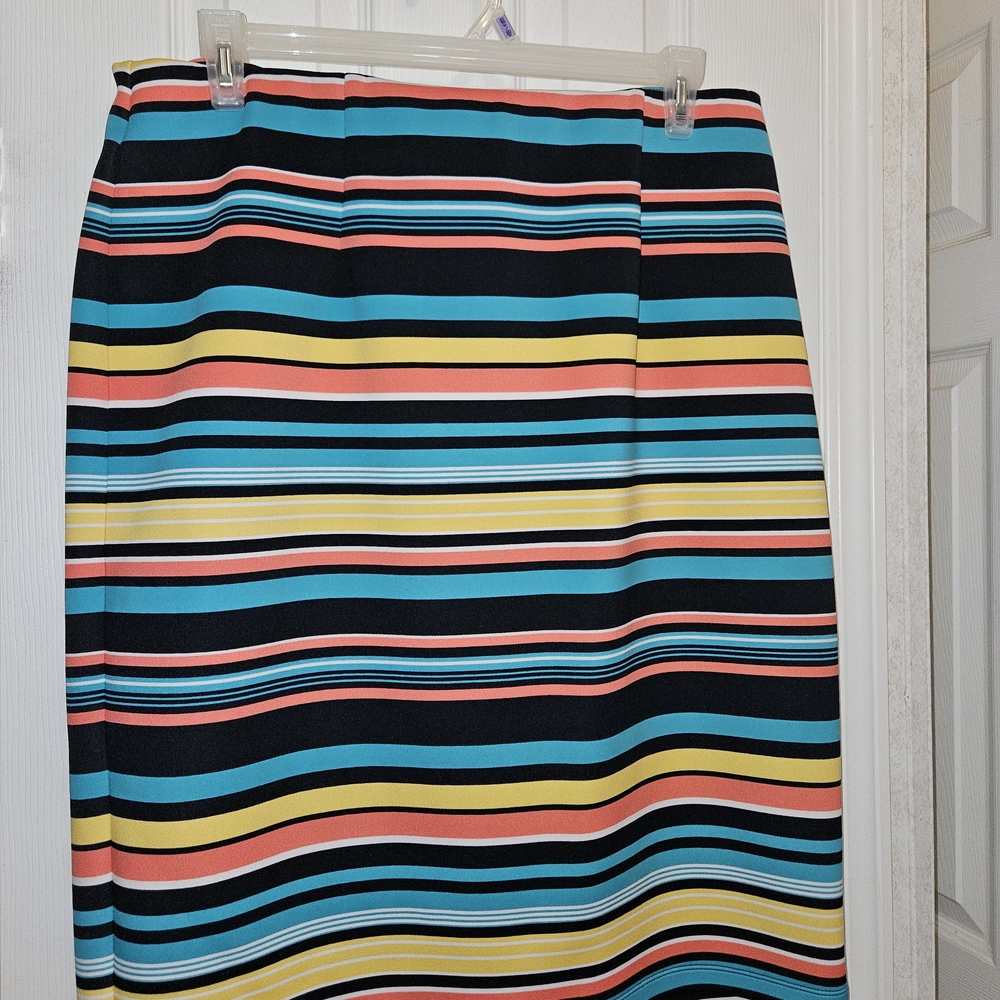 Cato Multicolor Striped Pencil Skirt